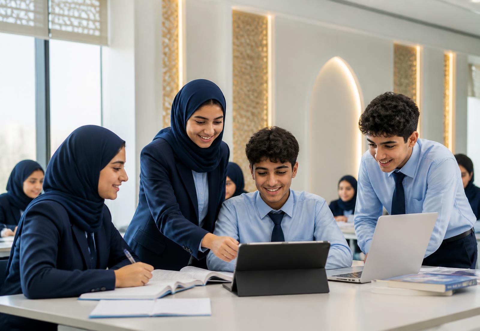 طلاب يتعلمون معاً